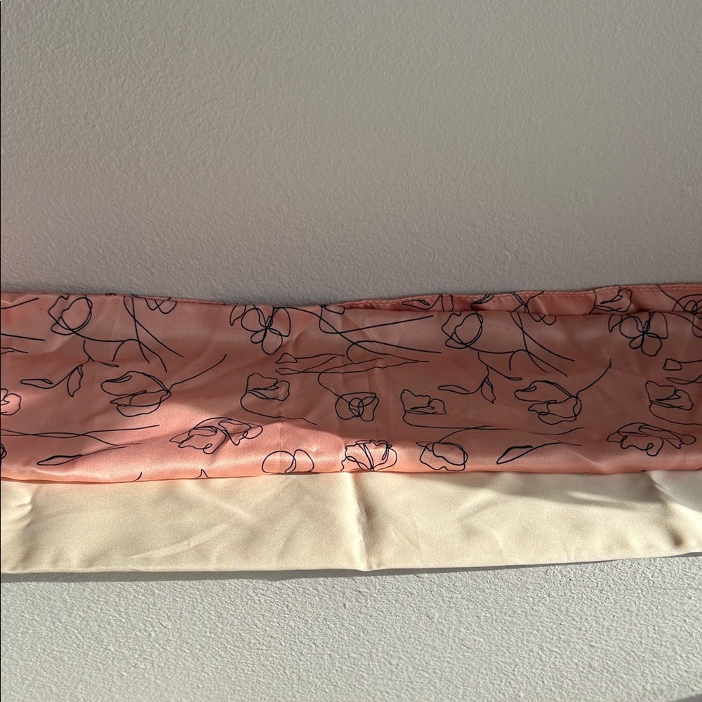 Floral Pink and Cream Hair Scarf